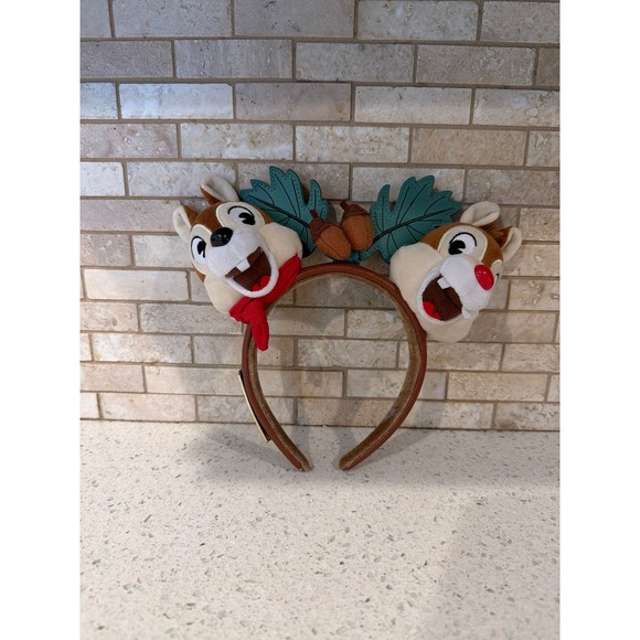 Disney Accessories - Disney 50th Anniversary Fort Wilderness Chip & Dale Christmas Ears Headband